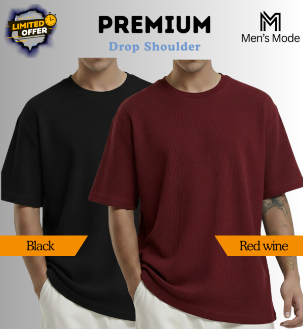 Premium Waffle Drop Shoulder