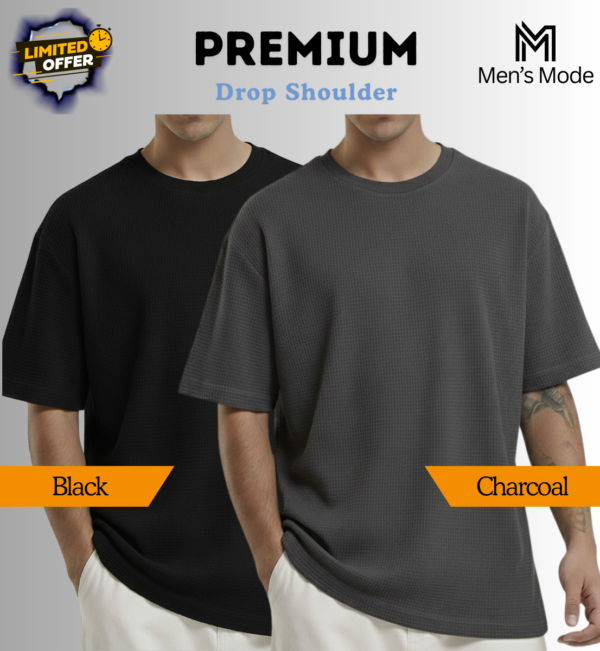 Premium Waffle Drop Shoulder