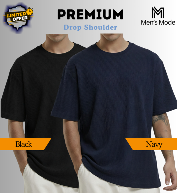 Premium Waffle Drop Shoulder