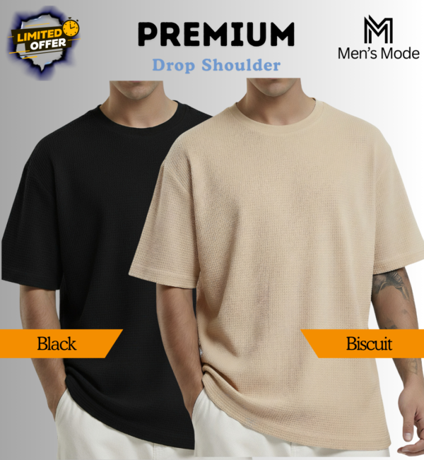 Premium Waffle Drop Shoulder