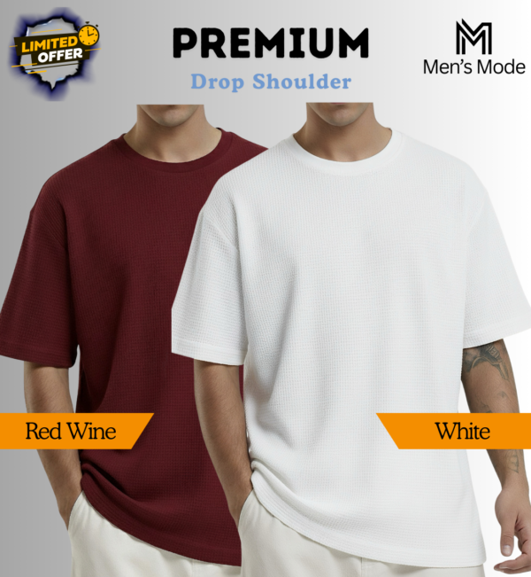 Premium Waffle Drop Shoulder