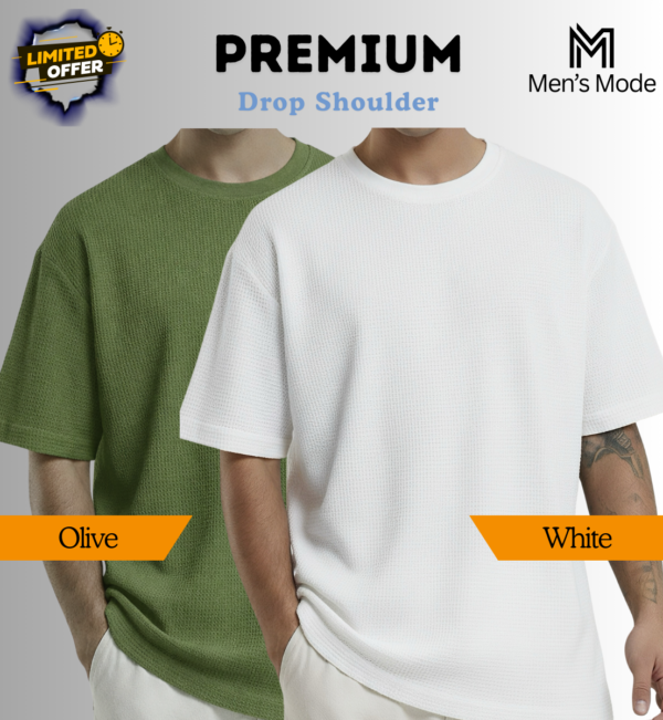 Premium Waffle Drop Shoulder