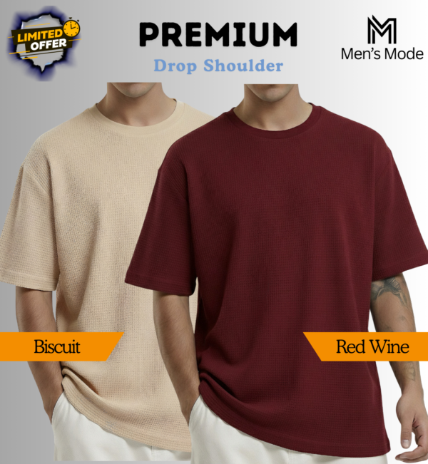 Premium Waffle Drop Shoulder