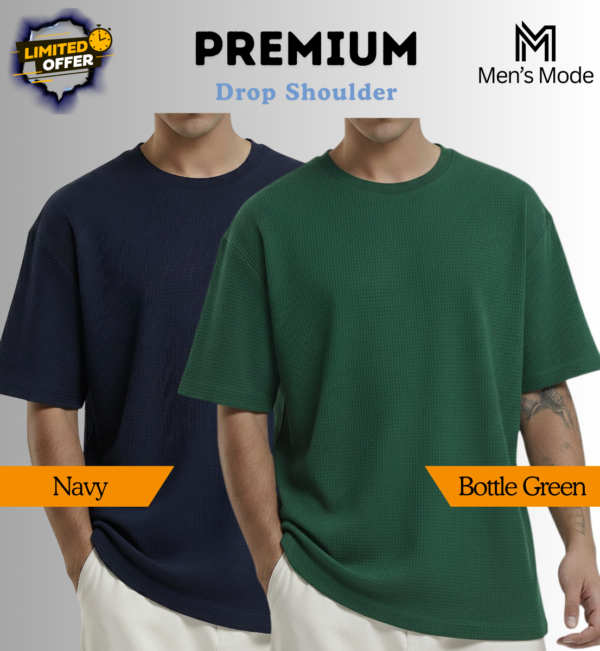 Premium Waffle Drop Shoulder