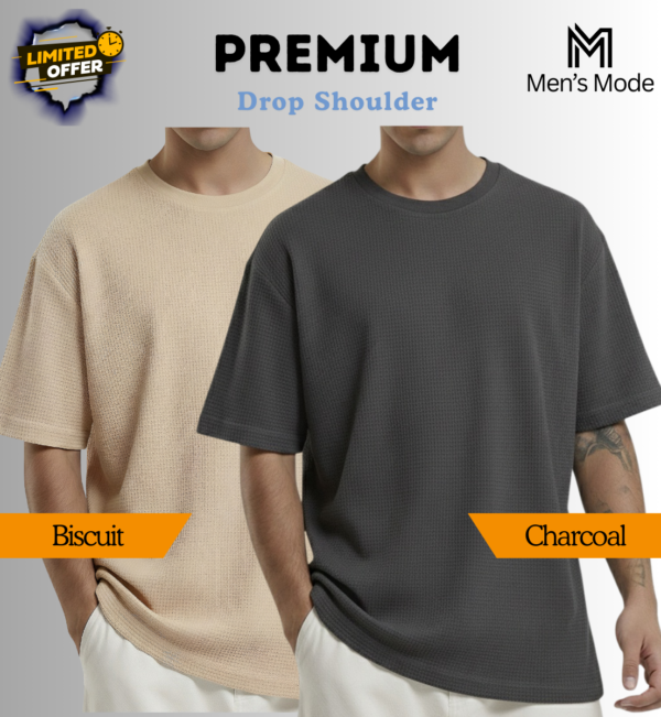 Premium Waffle Drop Shoulder