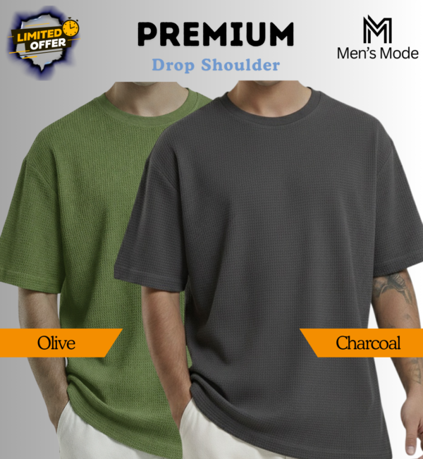 Premium Waffle Drop Shoulder