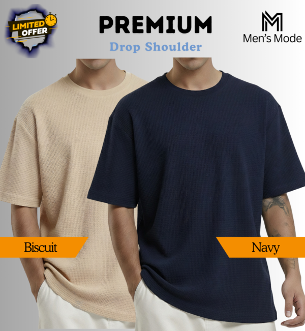 Premium Waffle Drop Shoulder