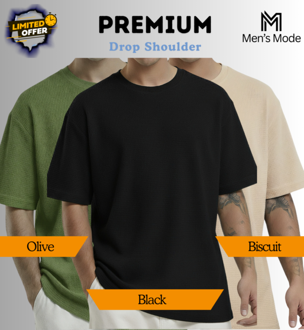 Premium Waffle Drop Shoulder