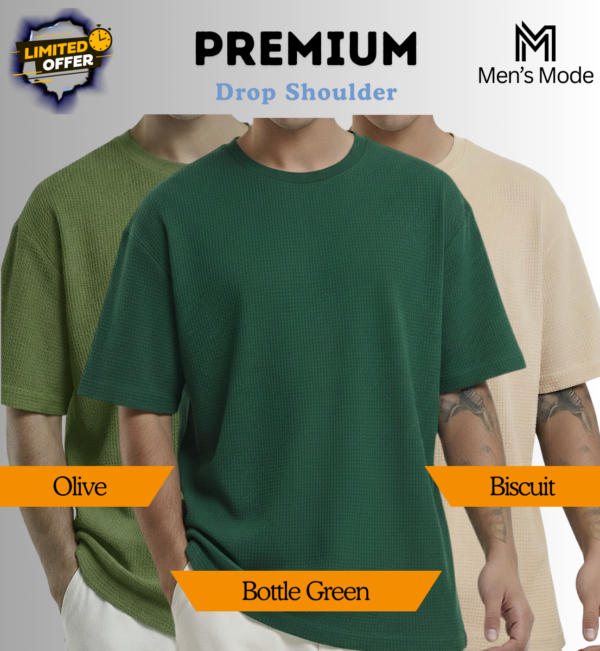 Premium Waffle Drop Shoulder
