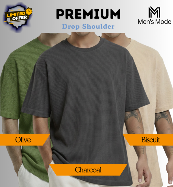 Premium Waffle Drop Shoulder