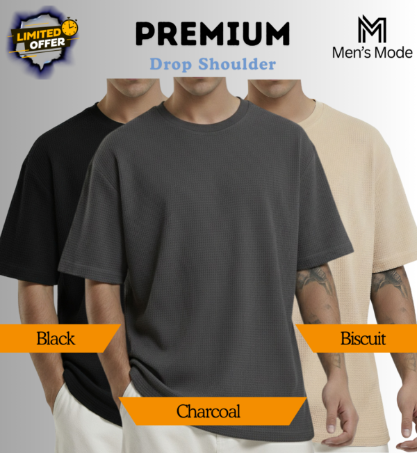 Premium Waffle Drop Shoulder