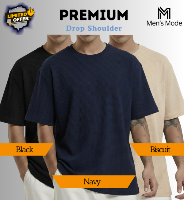 Premium Waffle Drop Shoulder