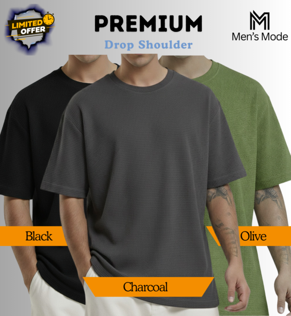 Premium Waffle Drop Shoulder