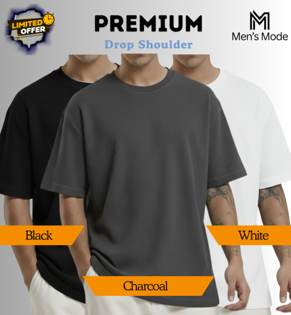 Premium Waffle Drop Shoulder