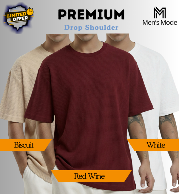 Premium Waffle Drop Shoulder