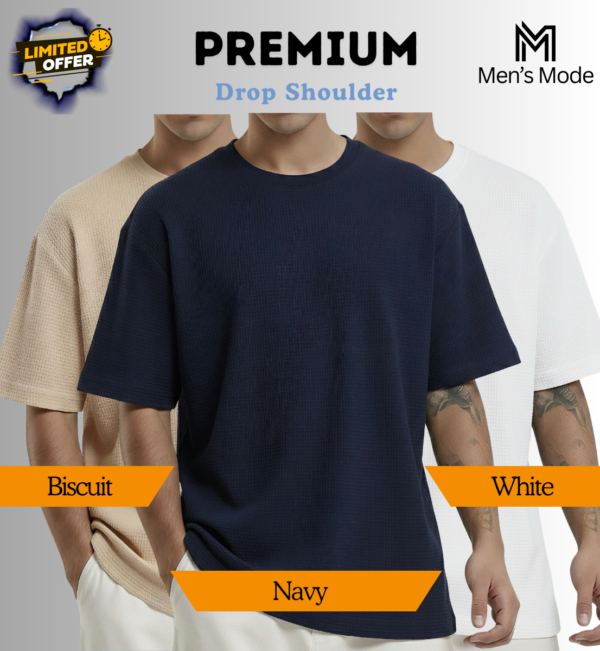 Premium Waffle Drop Shoulder