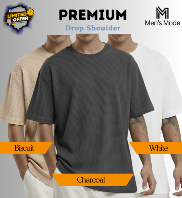 Premium Waffle Drop Shoulder