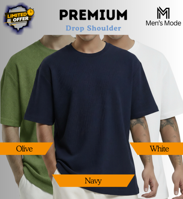 Premium Waffle Drop Shoulder