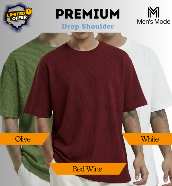 Premium Waffle Drop Shoulder