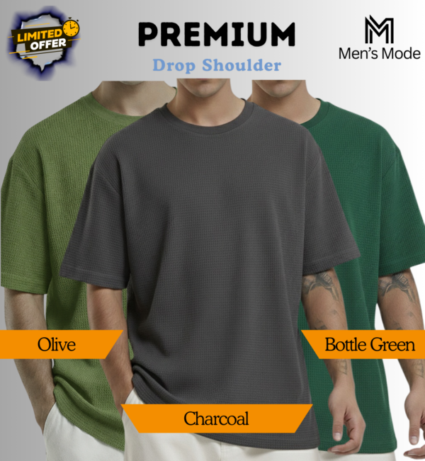 Premium Waffle Drop Shoulder