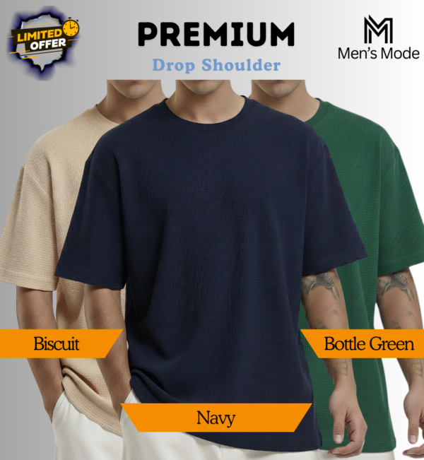 Premium Waffle Drop Shoulder