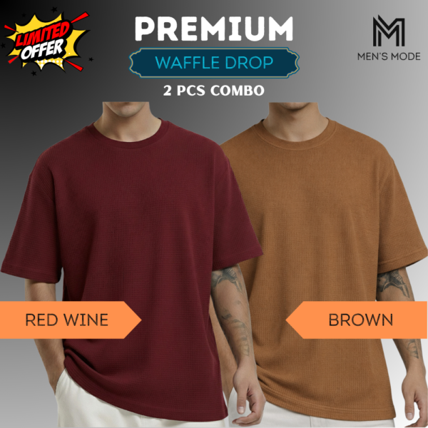 Premium Waffle Drop Shoulder