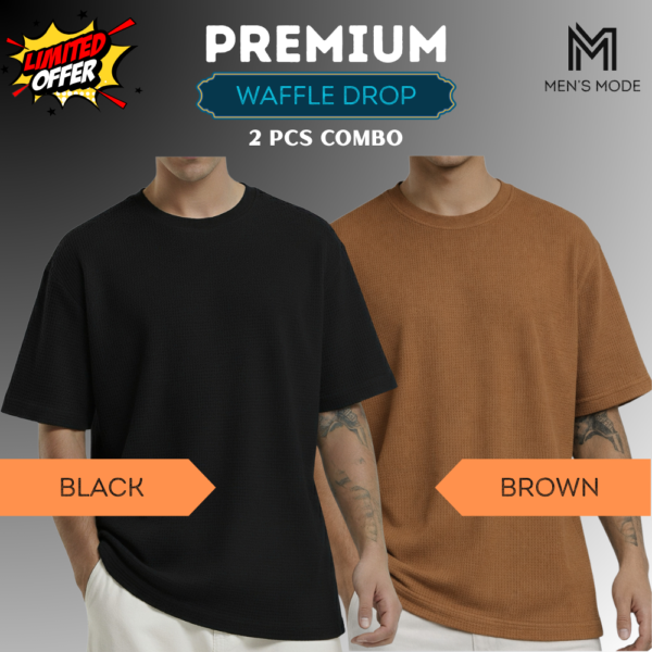 Premium Waffle Drop Shoulder