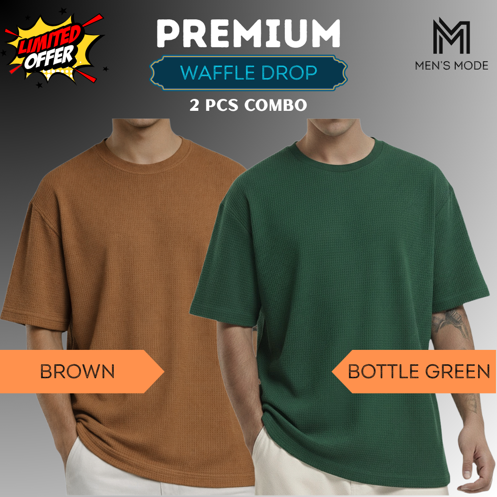 Premium Waffle Drop Shoulder