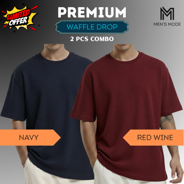 Premium Waffle Drop Shoulder