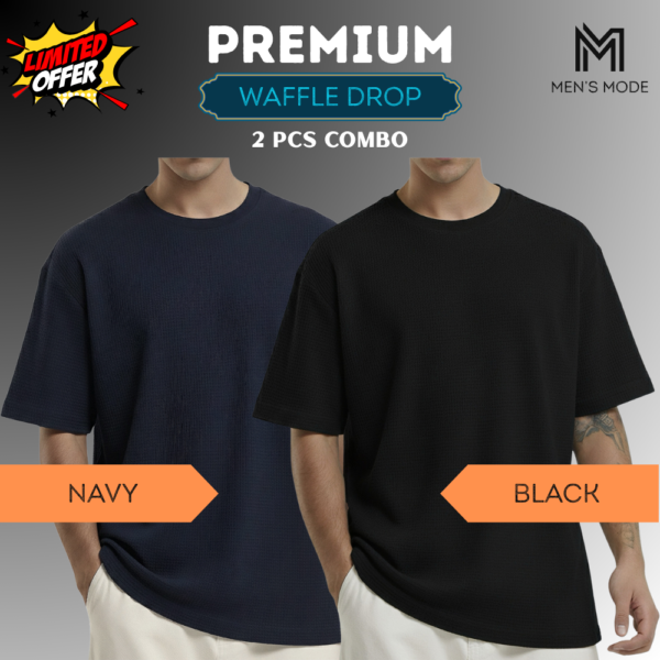 Premium Waffle Drop Shoulder
