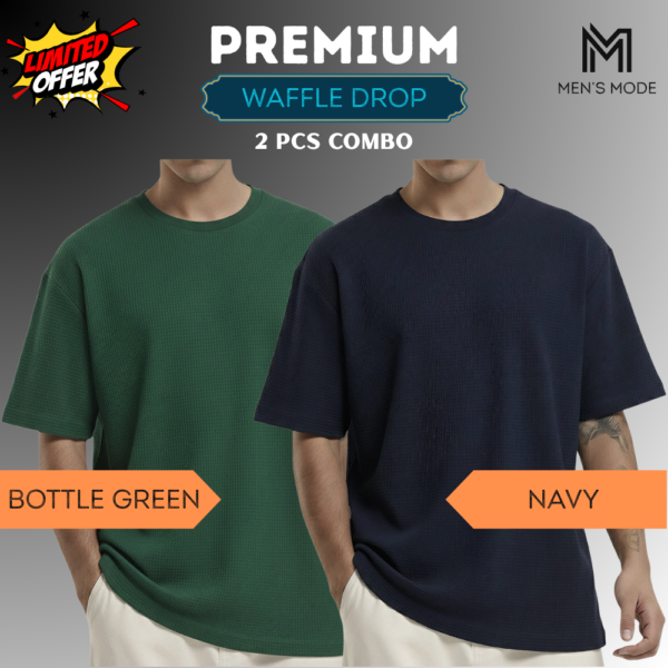 Premium Waffle Drop Shoulder