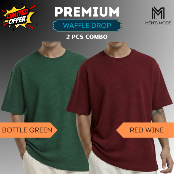 Premium Waffle Drop Shoulder