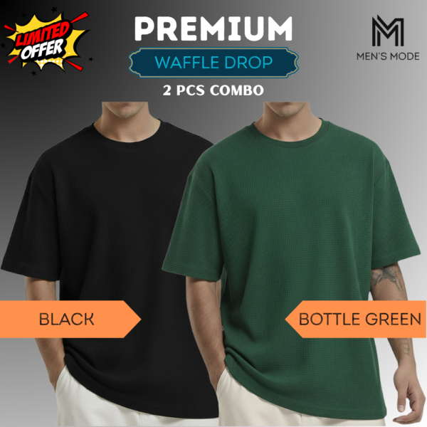 Premium Waffle Drop Shoulder