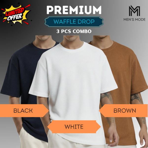 Premium Waffle Drop Shoulder