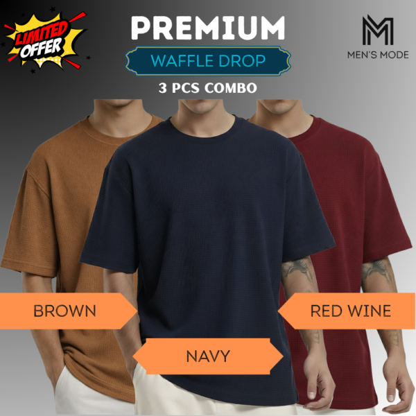 Premium Waffle Drop Shoulder