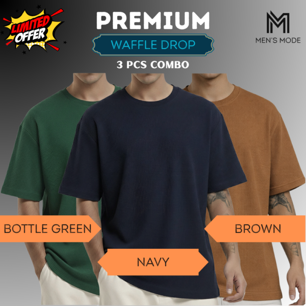 Premium Waffle Drop Shoulder