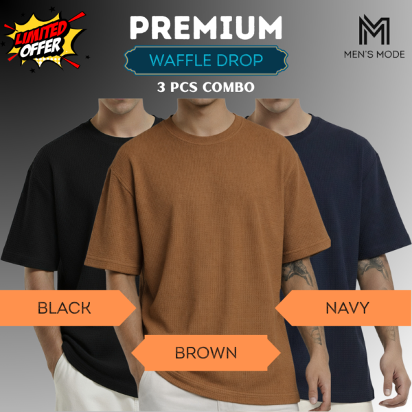 Premium Waffle Drop Shoulder