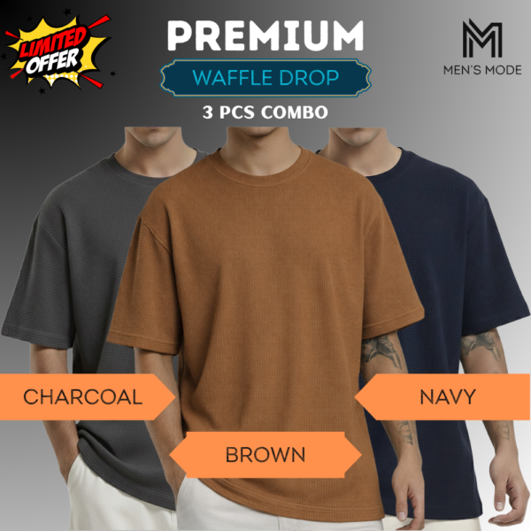 Premium Waffle Drop Shoulder