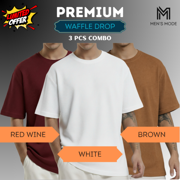 Premium Waffle Drop Shoulder