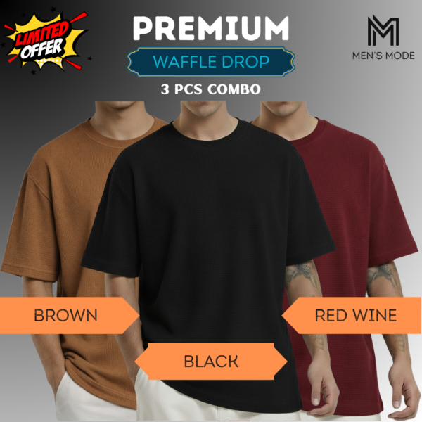 Premium Waffle Drop Shoulder