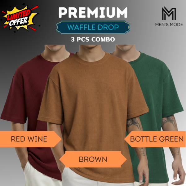 Premium Waffle Drop Shoulder