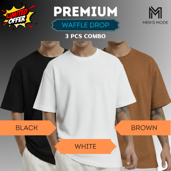 Premium Waffle Drop Shoulder