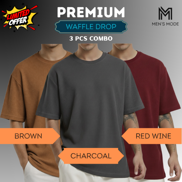 Premium Waffle Drop Shoulder