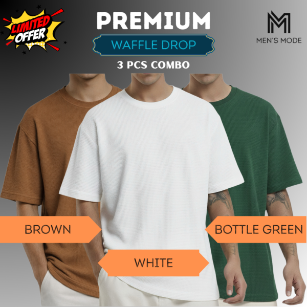 Premium Waffle Drop Shoulder