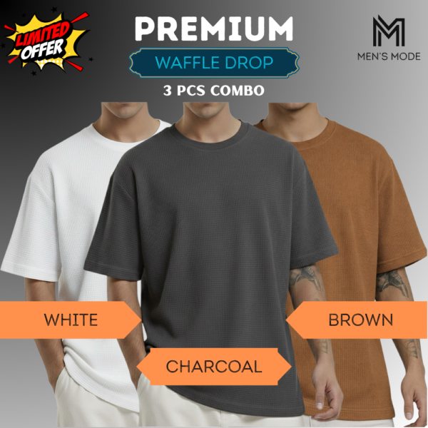Premium Waffle Drop Shoulder