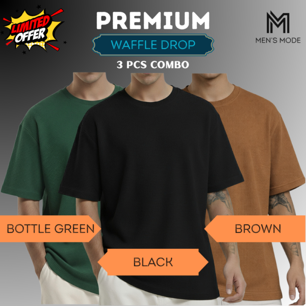 Premium Waffle Drop Shoulder