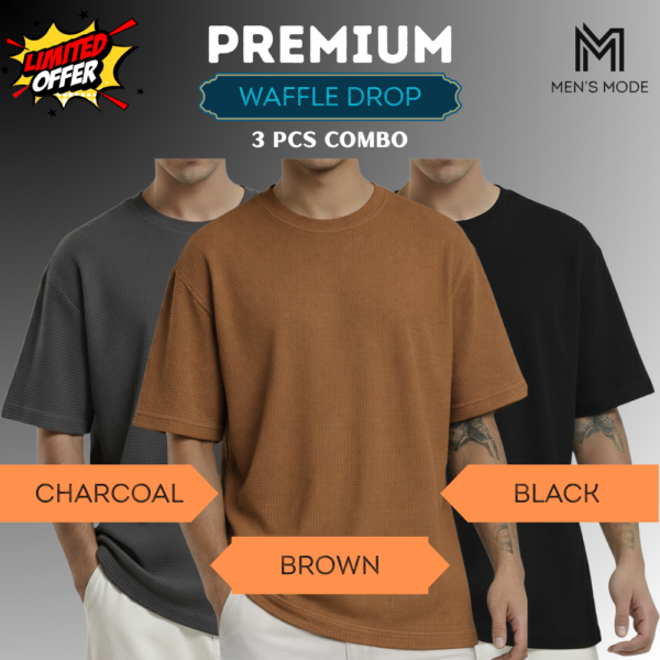 Premium Waffle Drop Shoulder