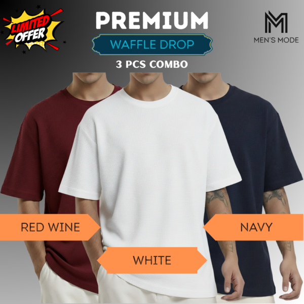 Premium Waffle Drop Shoulder