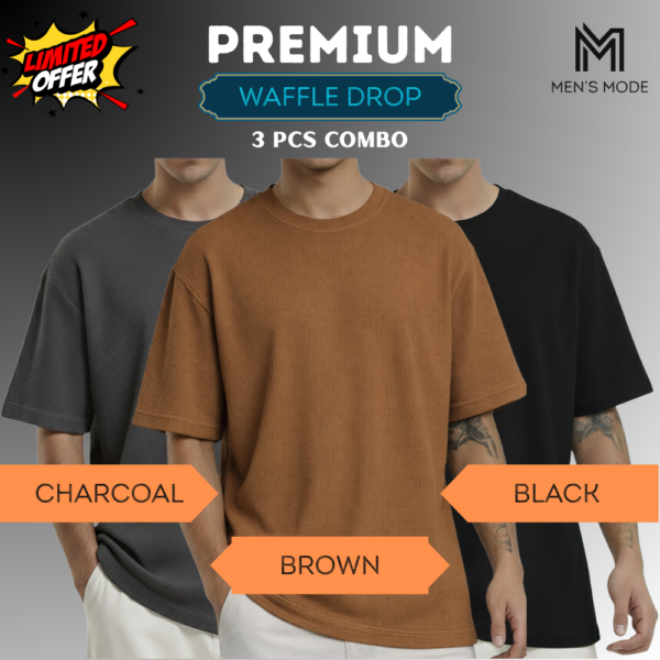 Premium Waffle Drop Shoulder