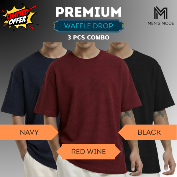 Premium Waffle Drop Shoulder